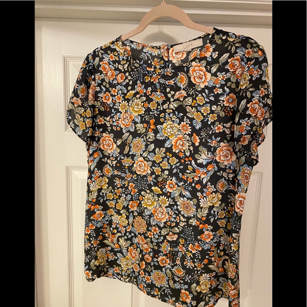 LOFT floral blouse